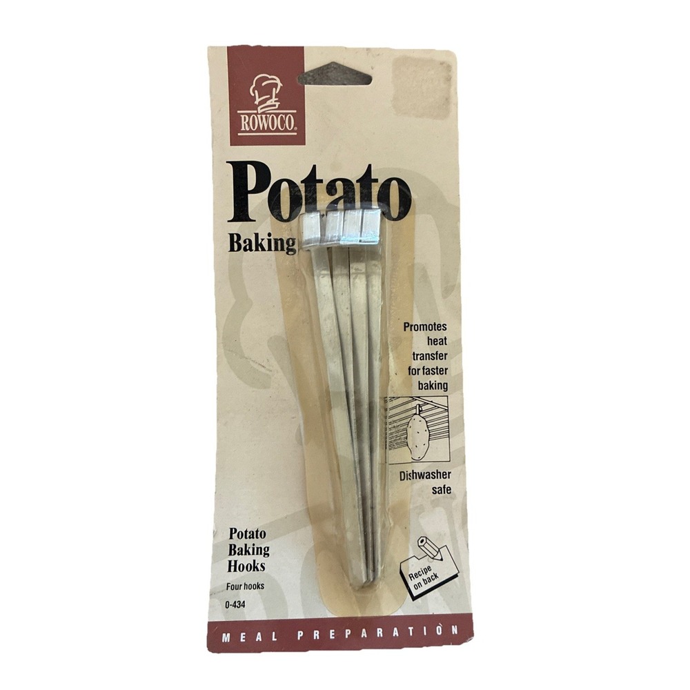 VIntage Rowoco‎ Potato Baking Pins 4 Pc Stainless Steel 5" 1993 NEW